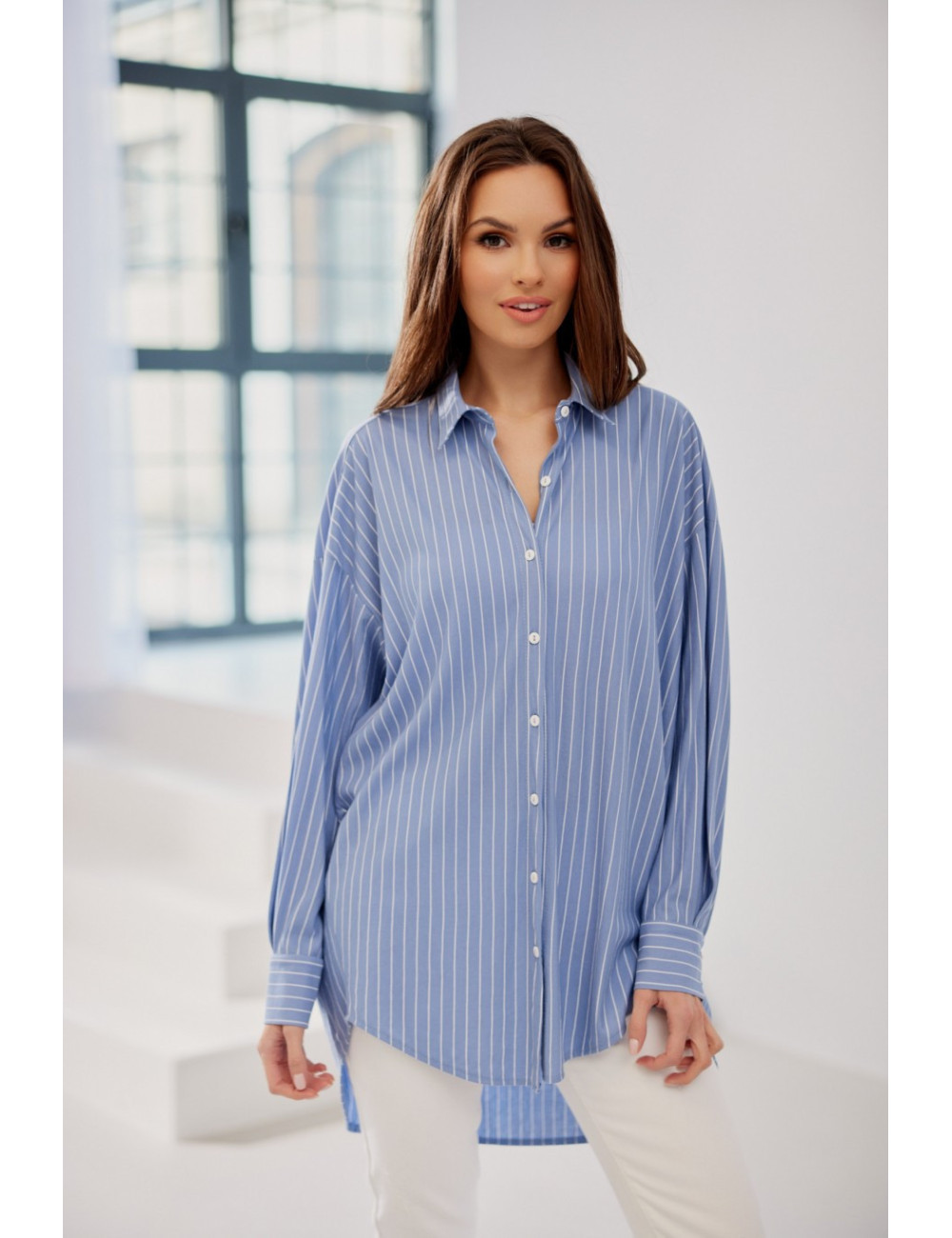 Aria - chemise asymétrique oversize pour femme 