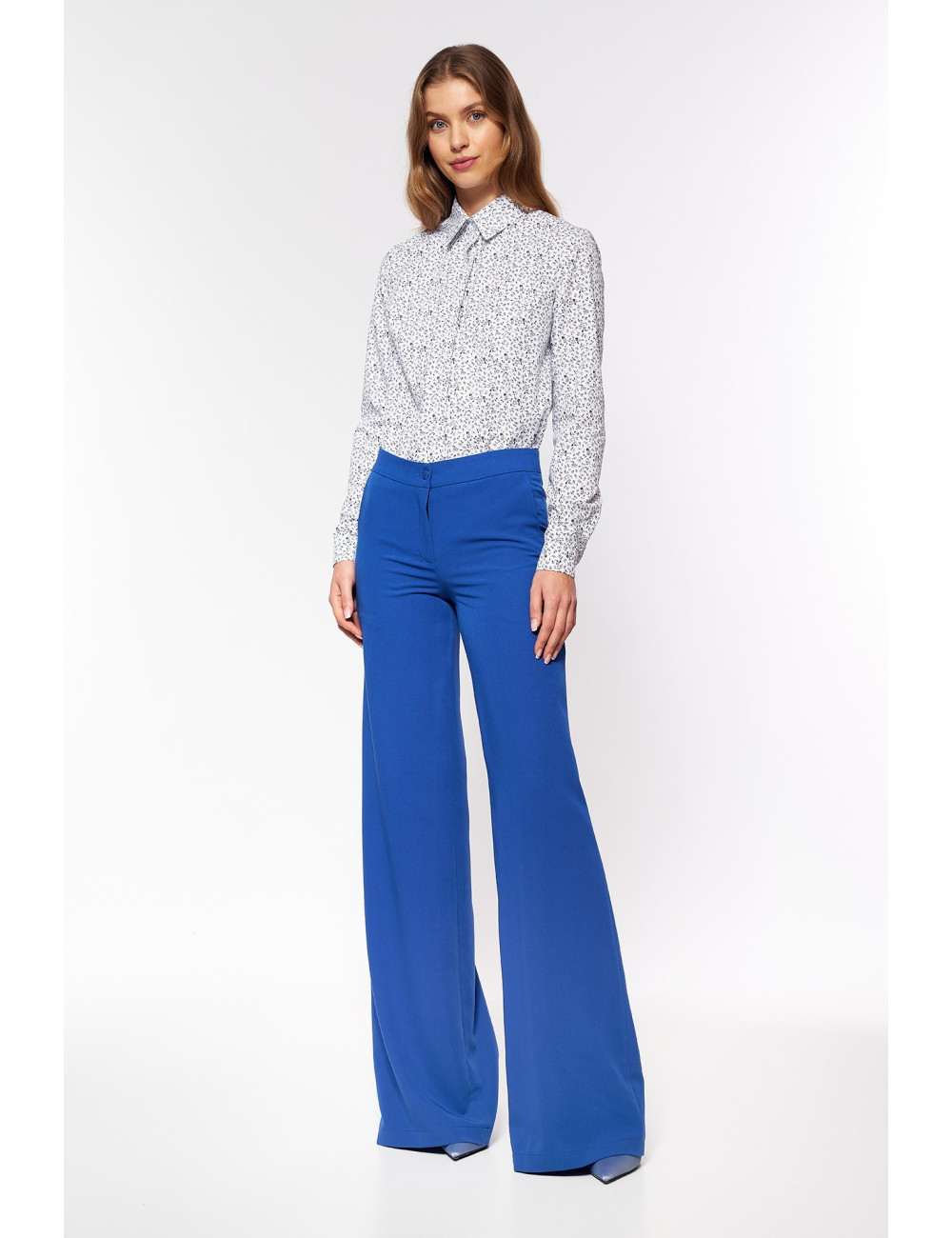 Pantalon palazzo bleu 