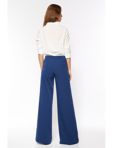 Pantalon palazzo bleu cobalt 