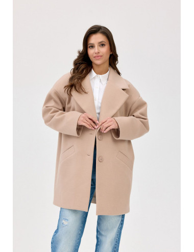 Betty - manteau court pour femme à simple boutonnage 