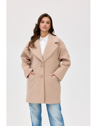 Betty - manteau court pour femme à simple boutonnage 