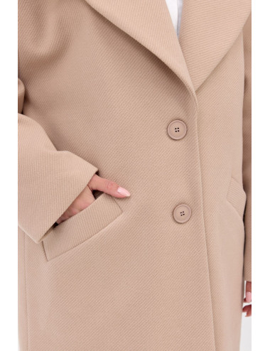 Betty - manteau court pour femme à simple boutonnage 