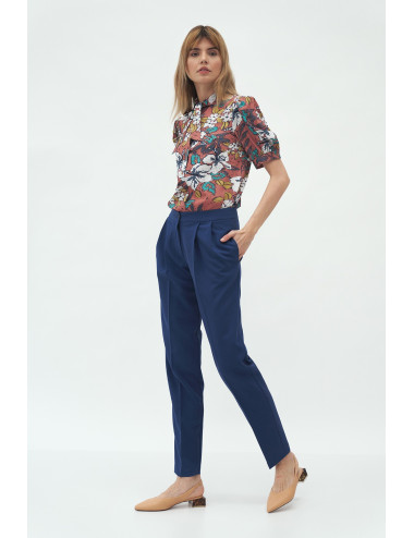 Pantalon à pli cobalt 