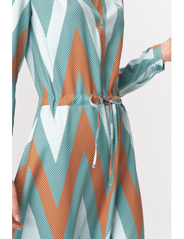 Robe longue turquoise 