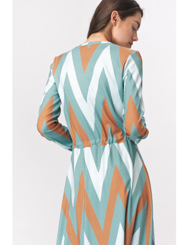 Robe longue turquoise 