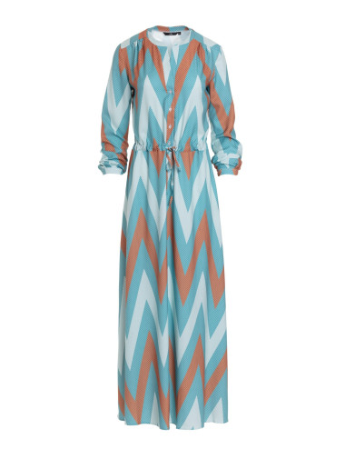 Robe longue turquoise 