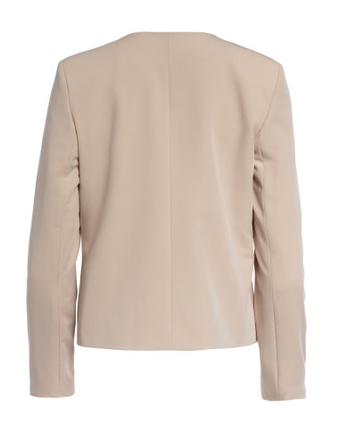 Veste droite courte beige 