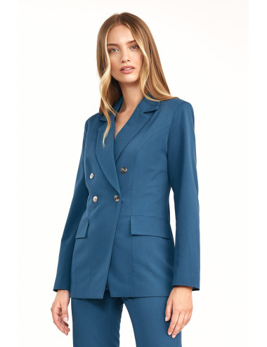 Veste azur à double boutonnage 