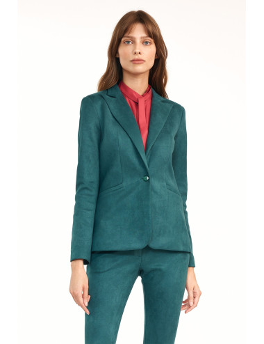 Veste verte à simple boutonnage 