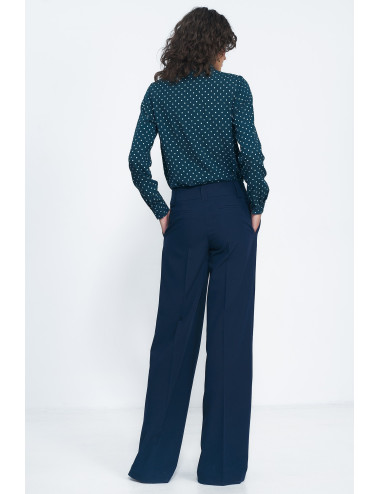 Pantalon large bleu marine 