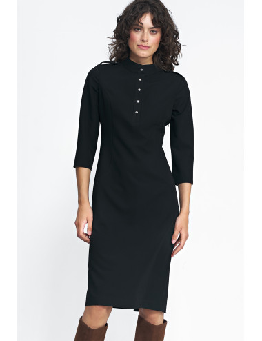 Robe noire à manches 3/4 