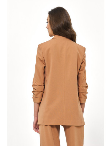 Veste caramel sans fermeture 