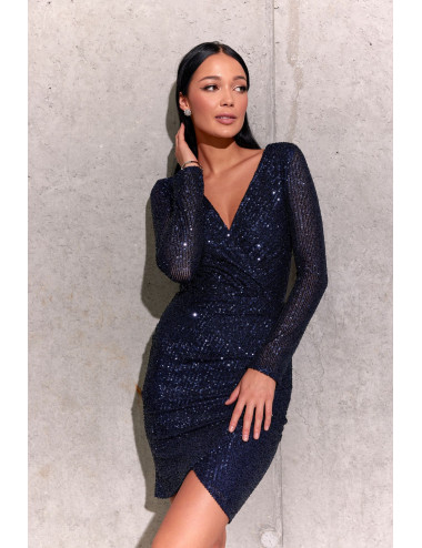 Ingrid - robe à paillettes avec un design superposé 